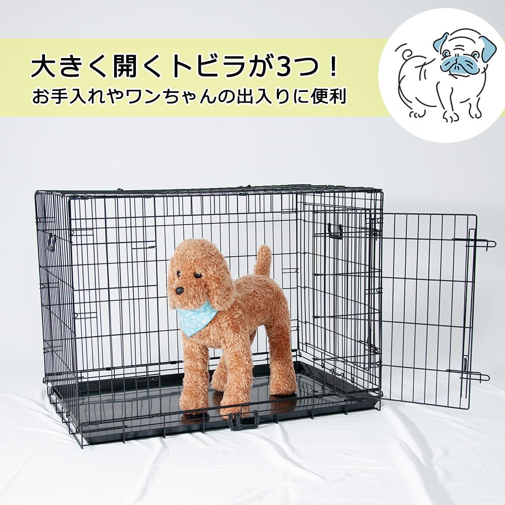 ペットケージ LL ナチュラル Amazon | プチリュバン スリードア 折りたたみ式 ペットケージ